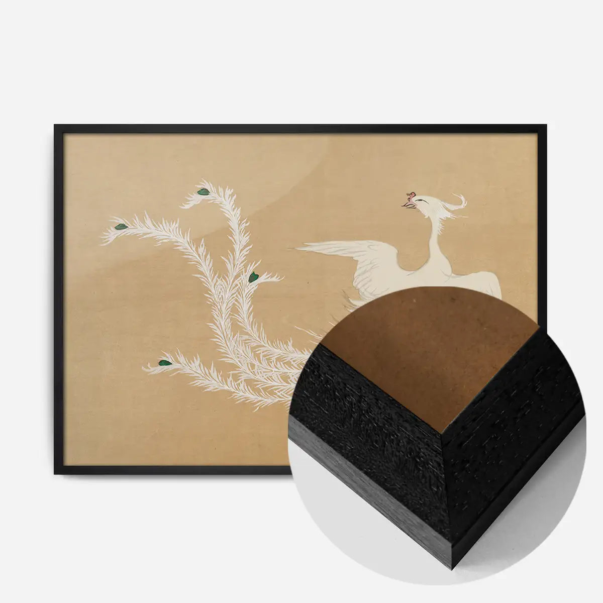 White Phoenix Art Print by Kamisaka Sekka