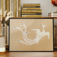 White Phoenix Art Print by Kamisaka Sekka
