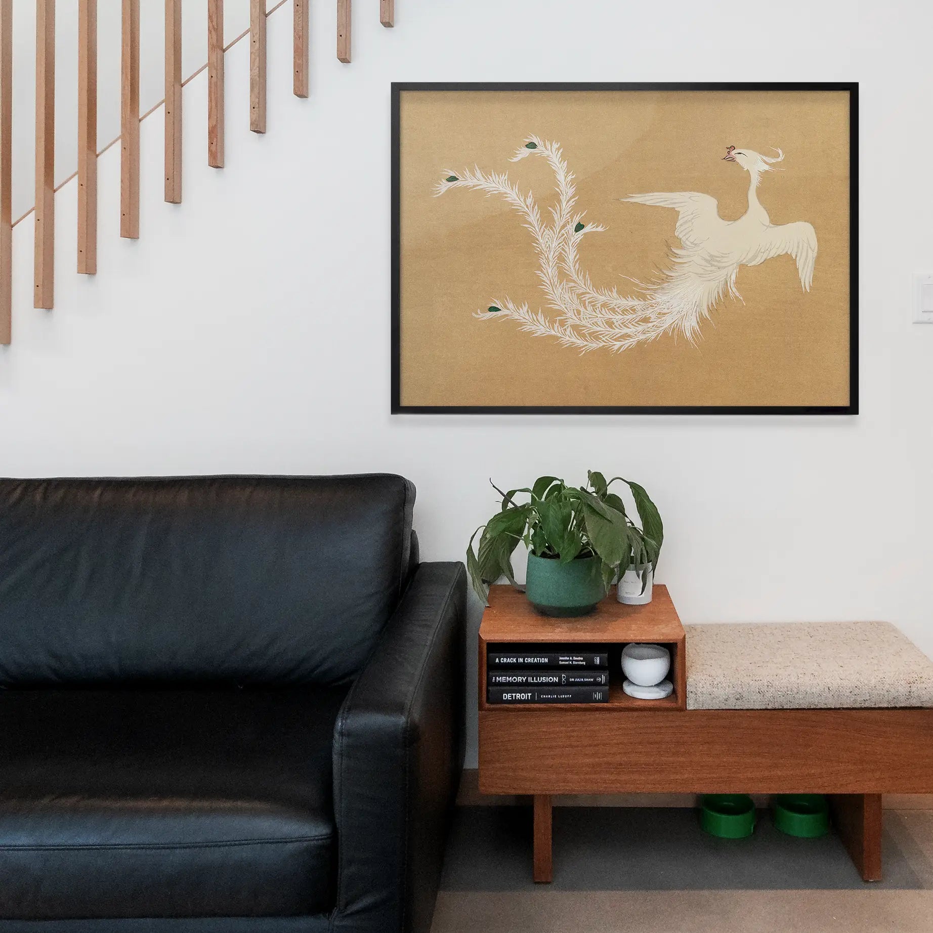 White Phoenix Art Print by Kamisaka Sekka