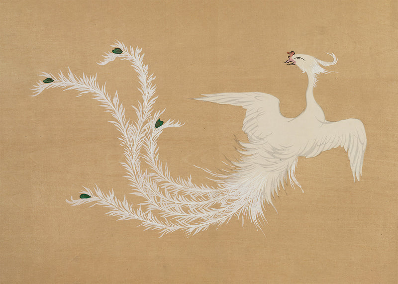 White Phoenix Art Print by Kamisaka Sekka