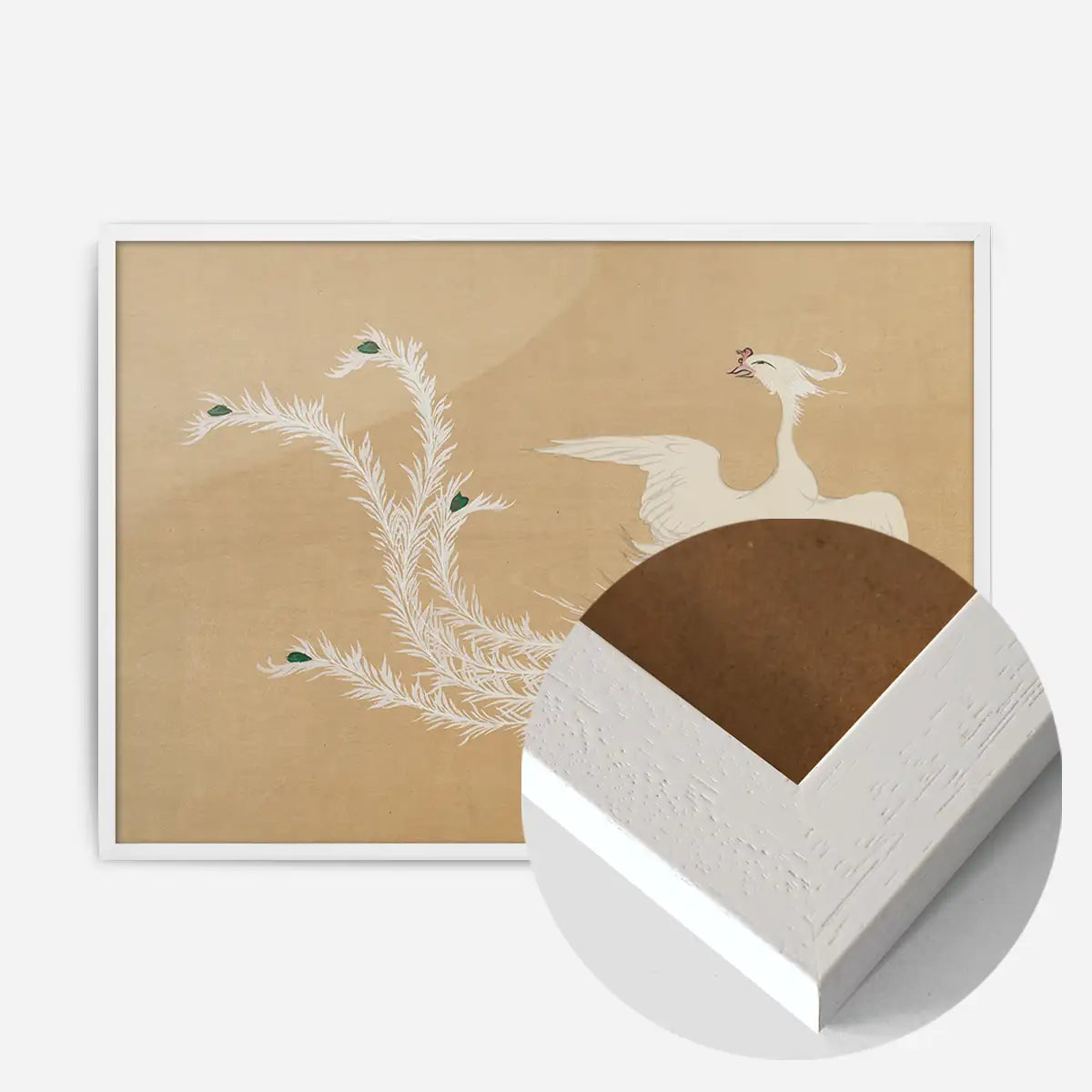 White Phoenix Art Print by Kamisaka Sekka