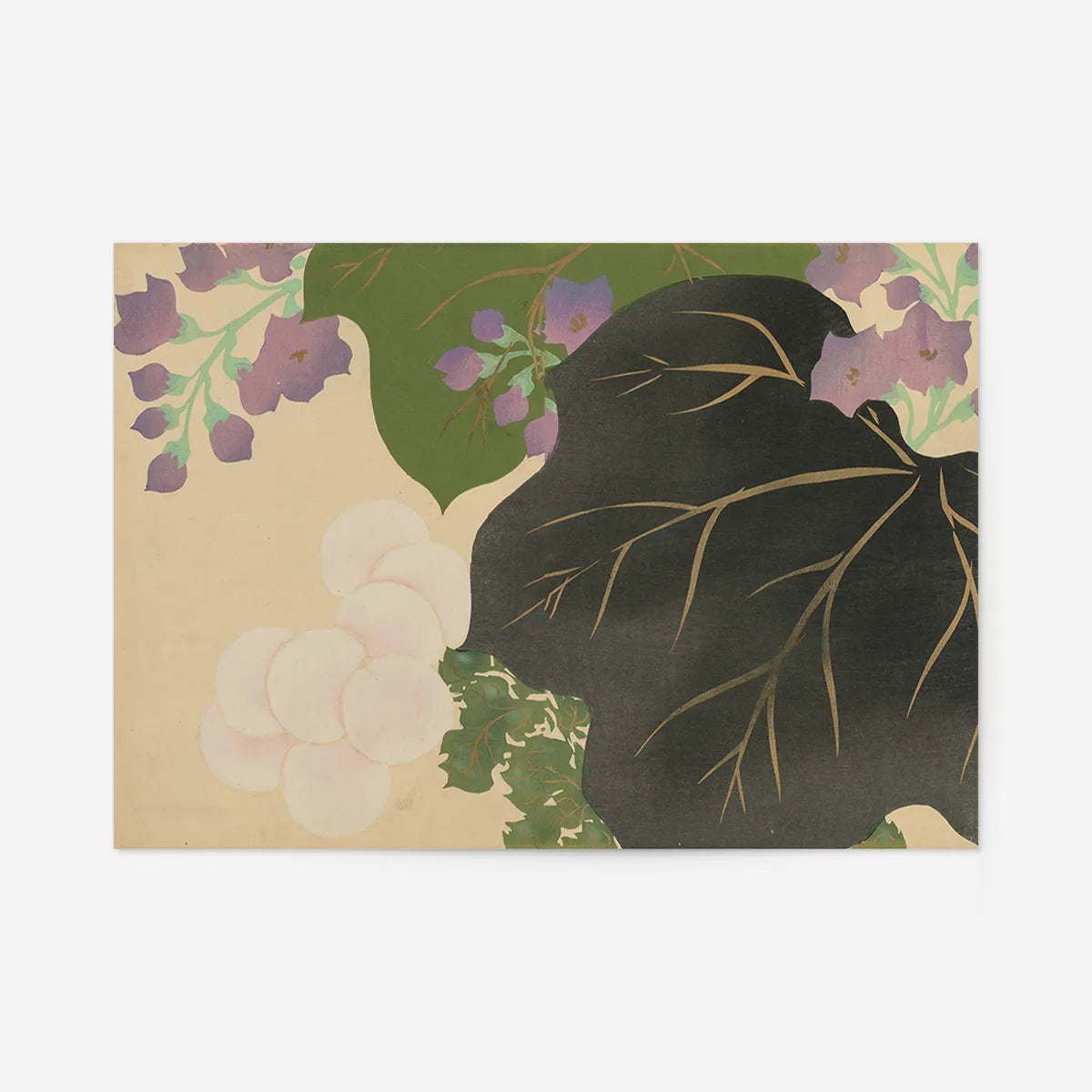 Chrysanthemum and Paulownia Art Print by Kamisaka Sekka