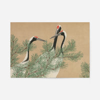 Cranes Art Print by Kamisaka Sekka