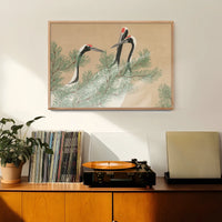 Cranes Art Print by Kamisaka Sekka
