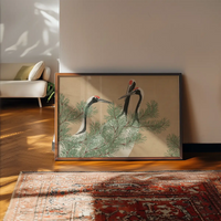 Cranes Art Print by Kamisaka Sekka