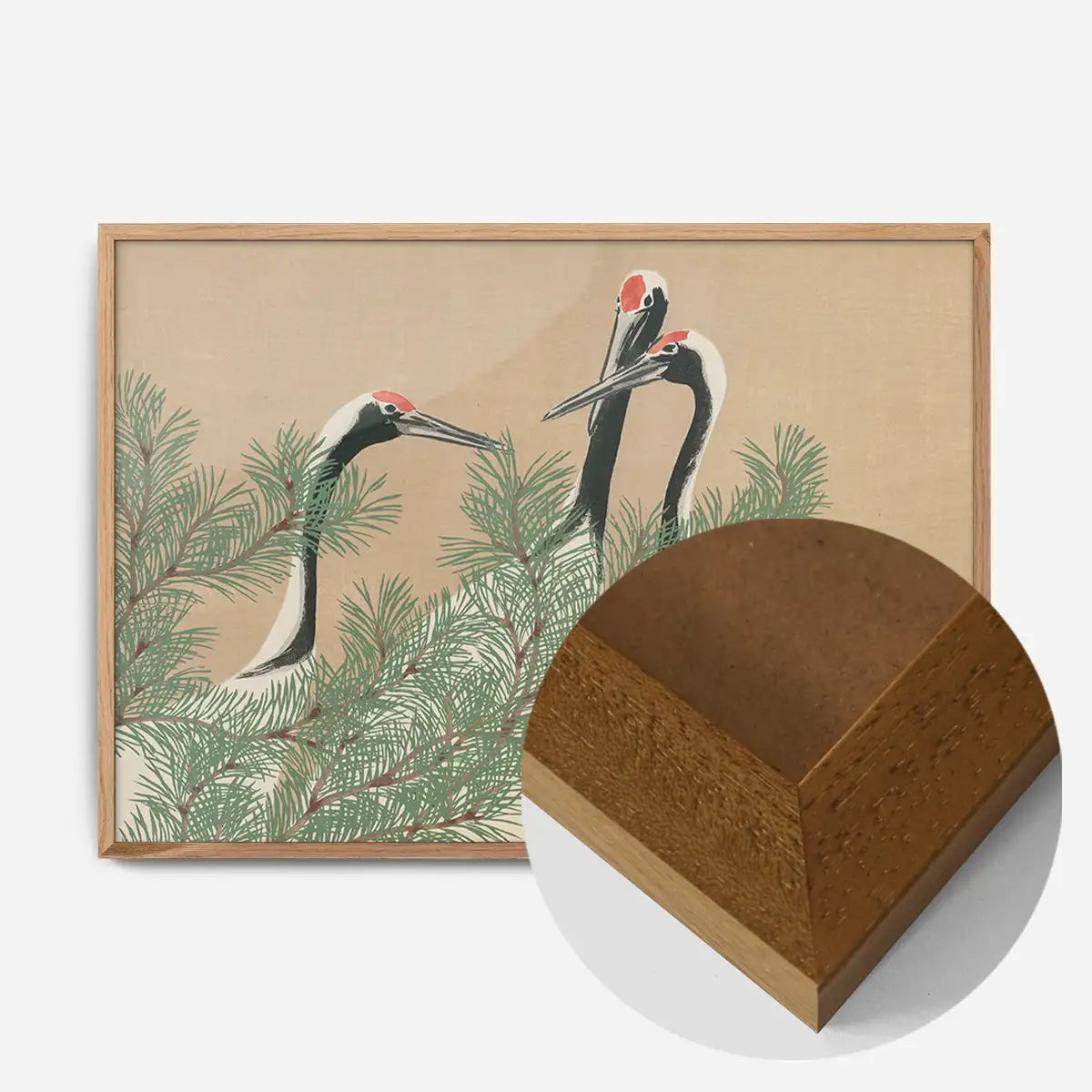 Cranes Art Print by Kamisaka Sekka