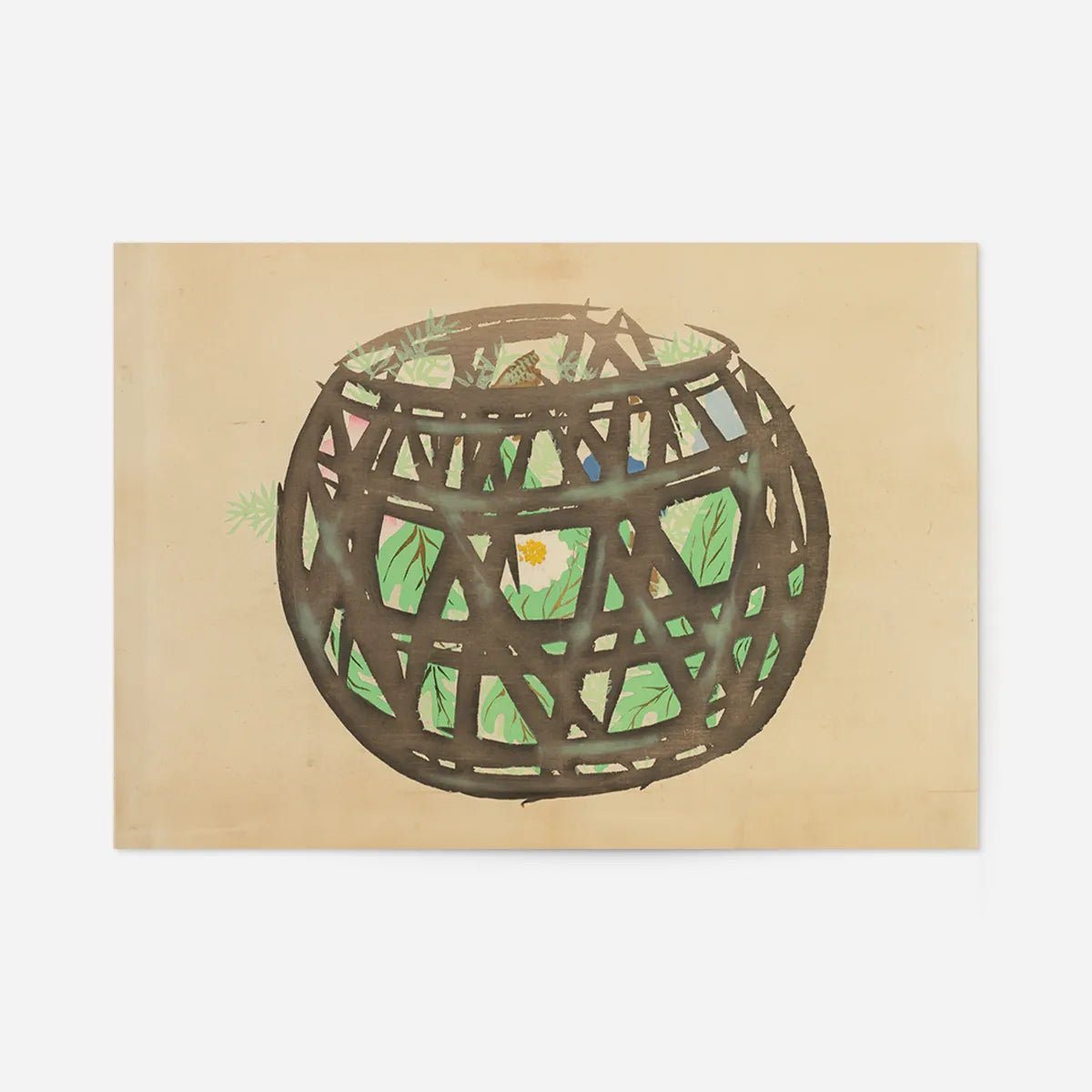 Flower Basket Art Print by Kamisaka Sekka