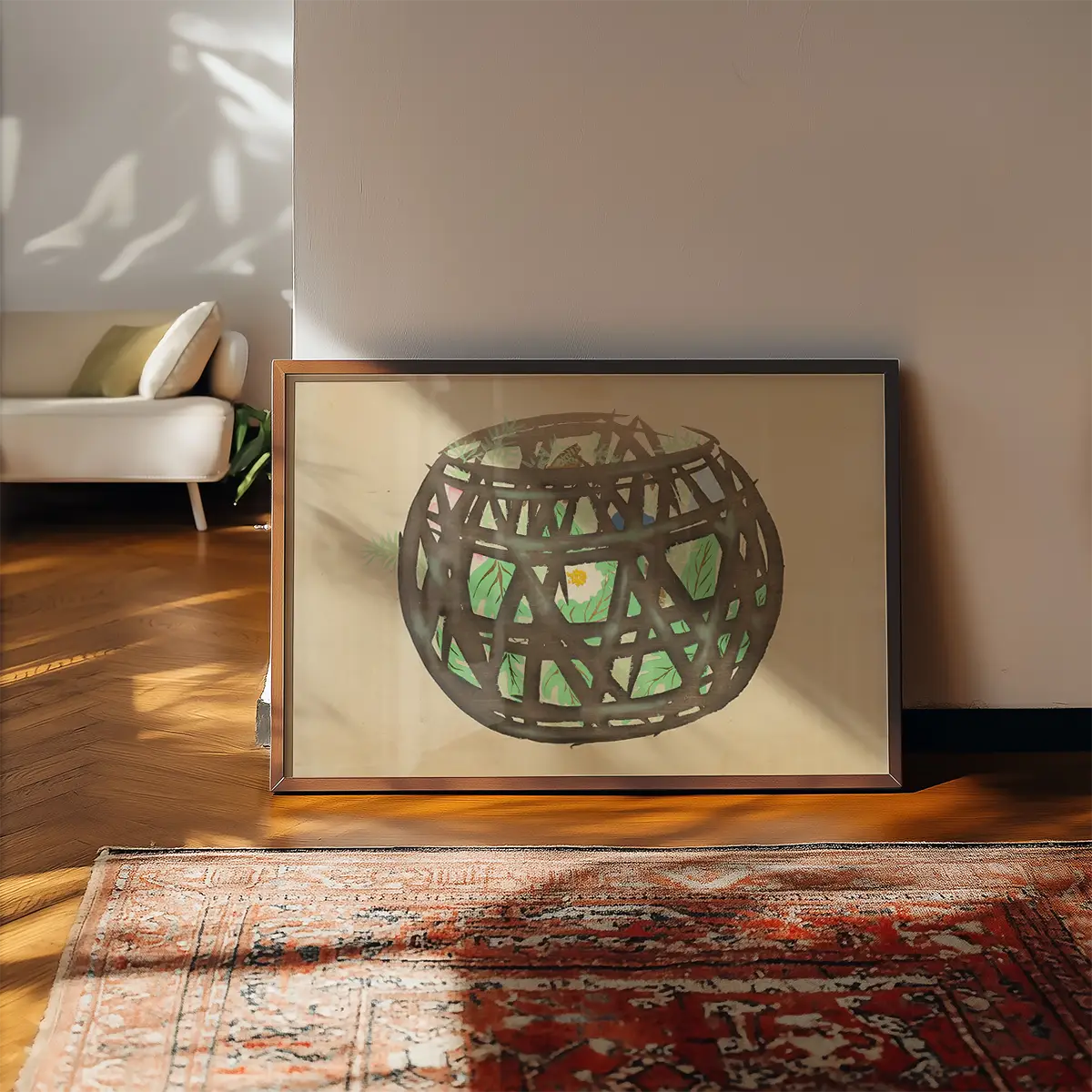 Flower Basket Art Print by Kamisaka Sekka