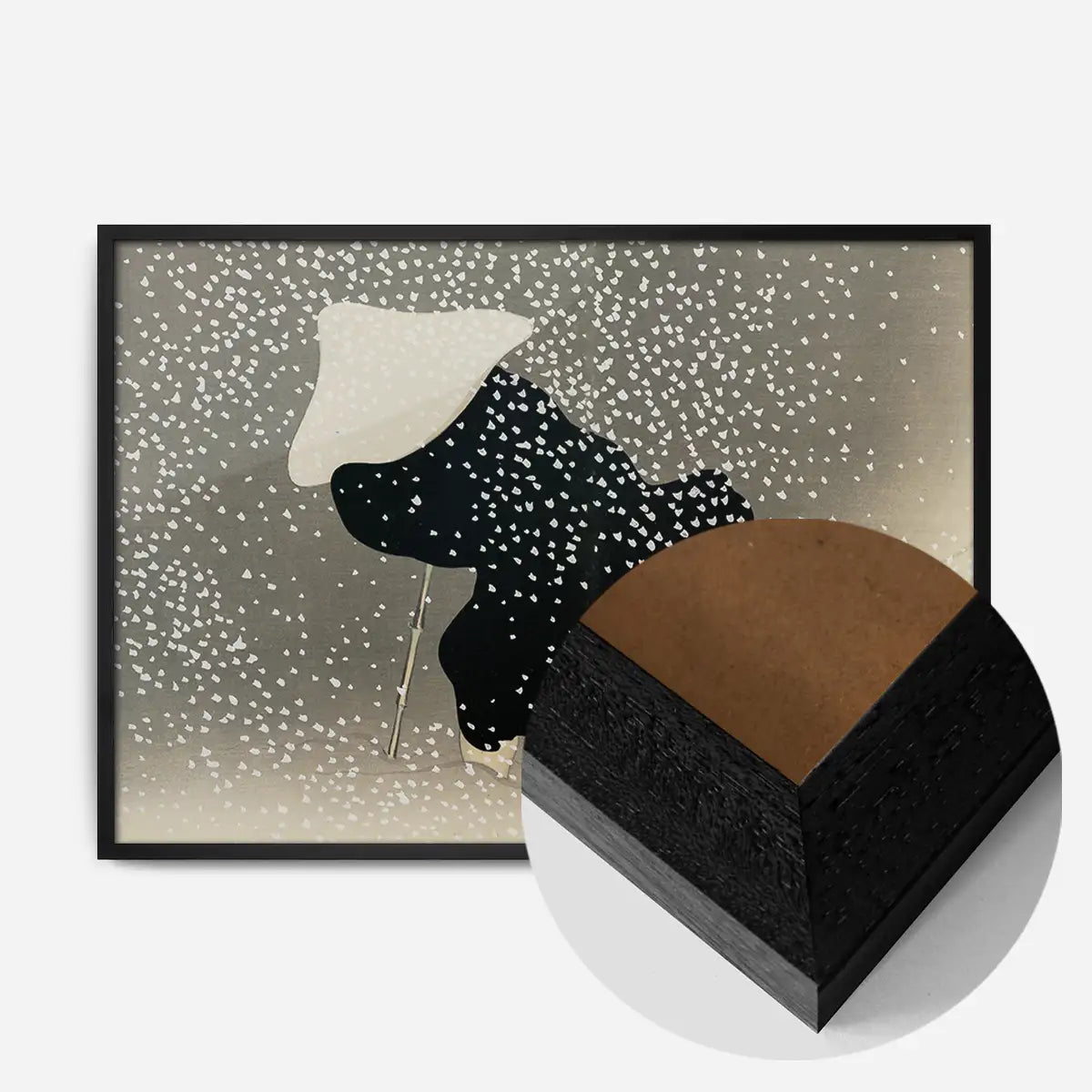Swirling Snow Art Print by Kamisaka Sekka
