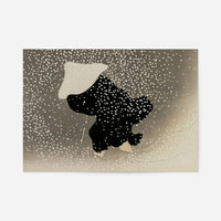 Swirling Snow Art Print by Kamisaka Sekka