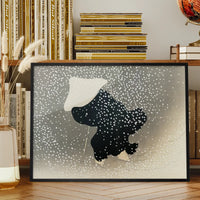 Swirling Snow Art Print by Kamisaka Sekka