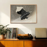 Swirling Snow Art Print by Kamisaka Sekka
