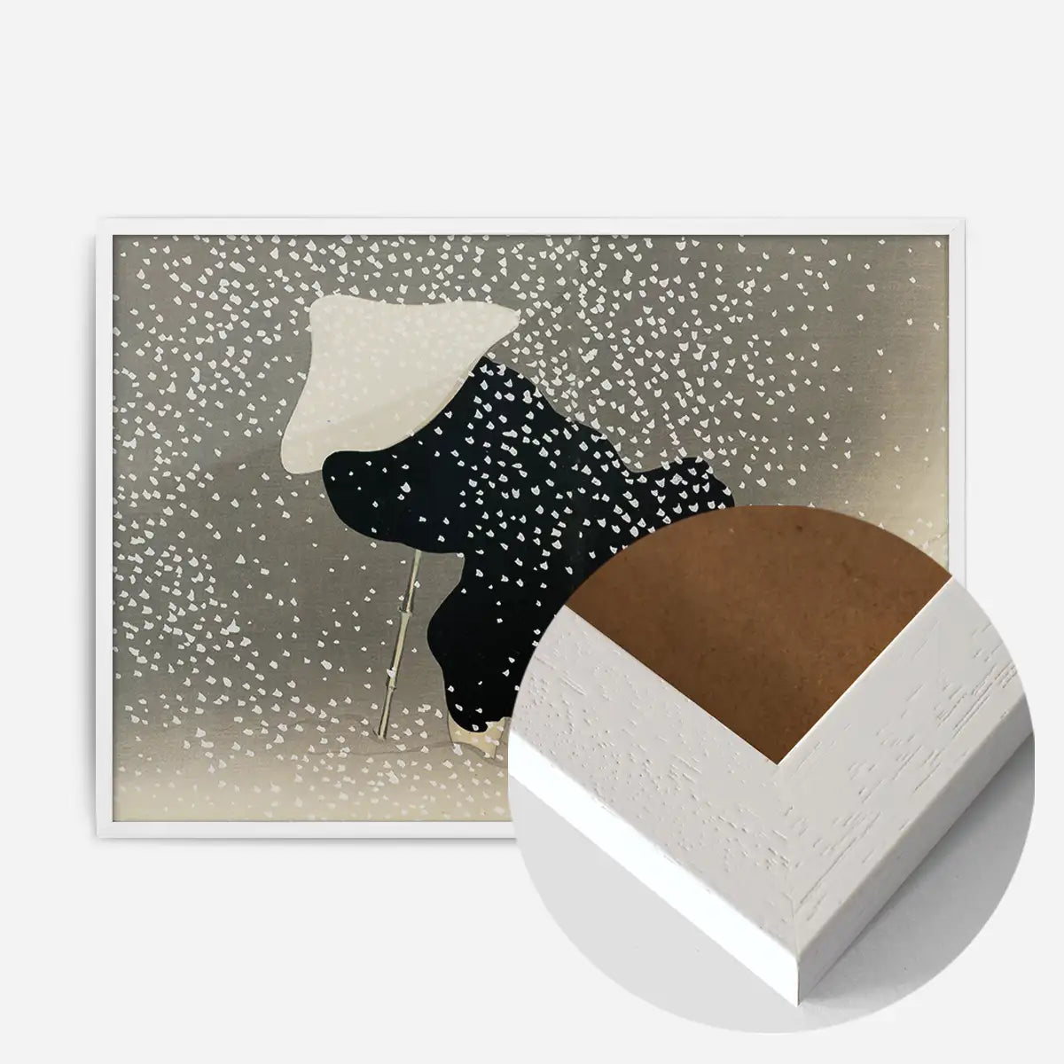 Swirling Snow Art Print by Kamisaka Sekka