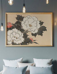 Peonies Art Print by Kamisaka Sekka