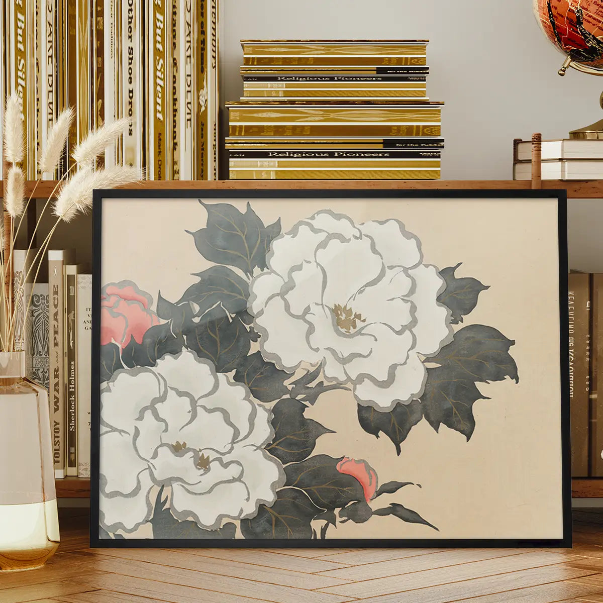 Peonies Art Print by Kamisaka Sekka