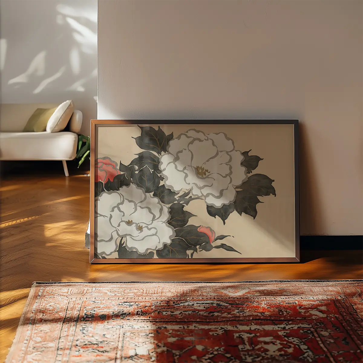 Peonies Art Print by Kamisaka Sekka