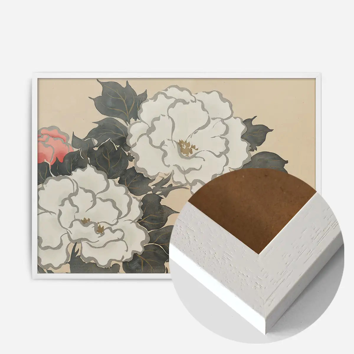 Peonies Art Print by Kamisaka Sekka
