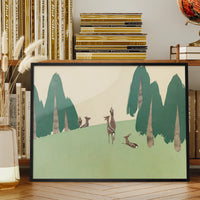 Kasuga Plain Art Print by Kamisaka Sekka