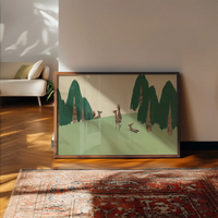 Kasuga Plain Art Print by Kamisaka Sekka