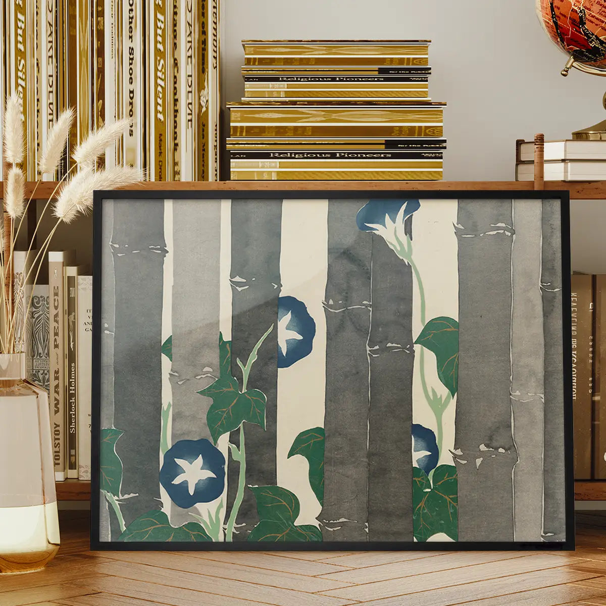 Morning Glories Art Print by Kamisaka Sekka