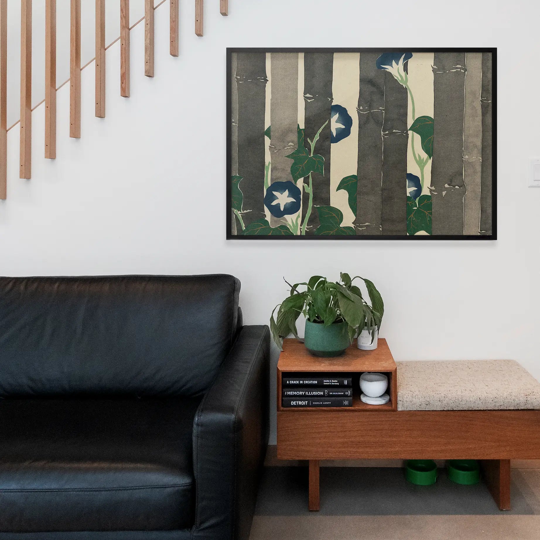 Morning Glories Art Print by Kamisaka Sekka