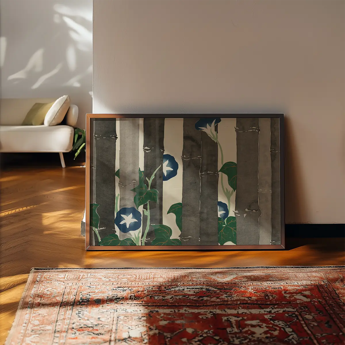 Morning Glories Art Print by Kamisaka Sekka