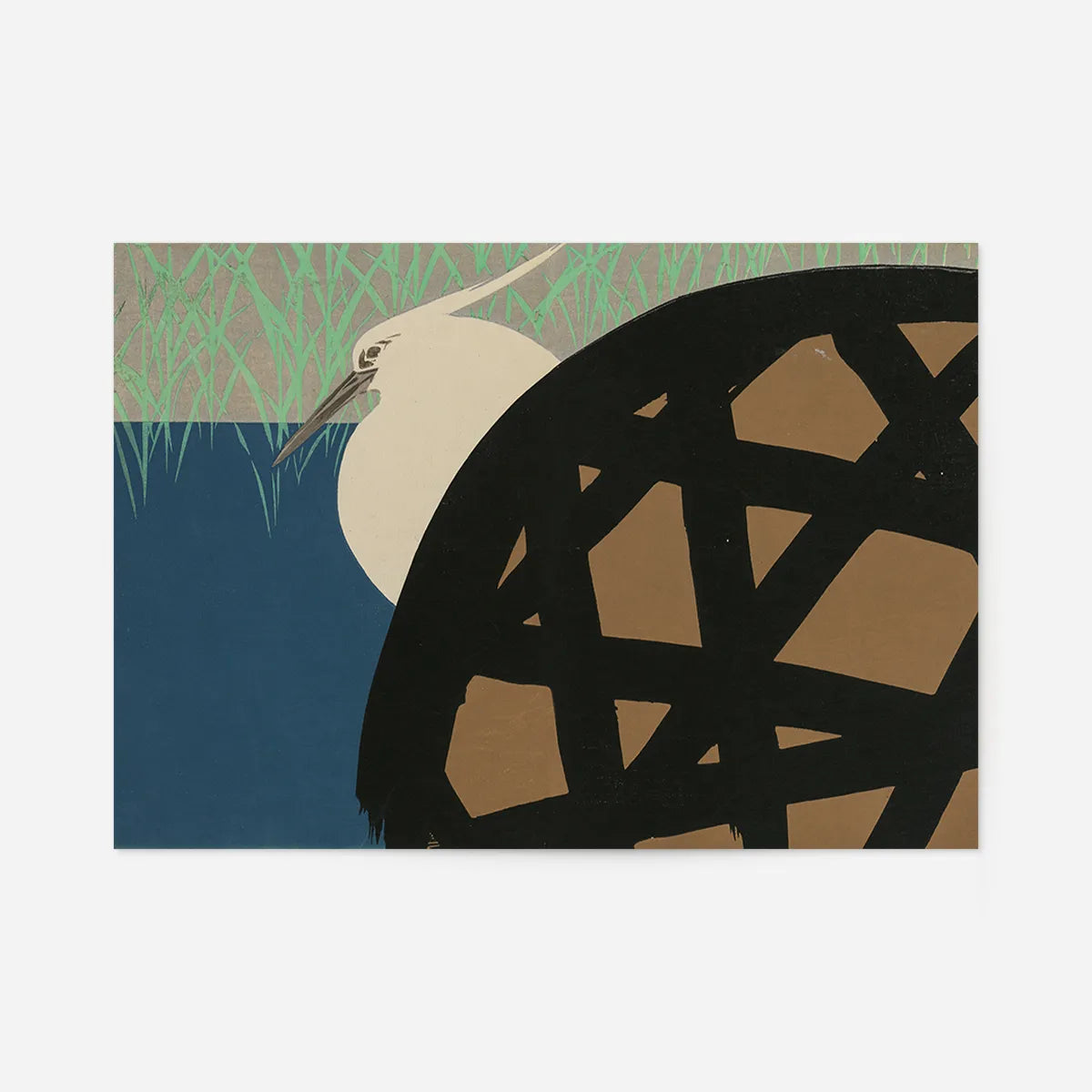 White Heron Art Print by Kamisaka Sekka