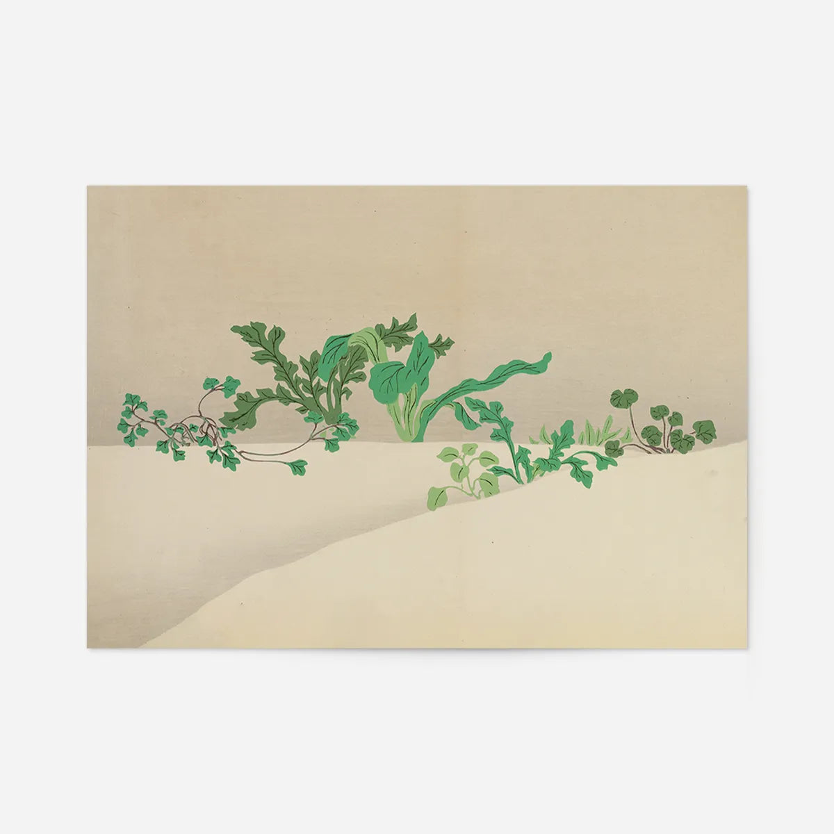 Seven Herbs of Early Spring Art Print by Kamisaka Sekka