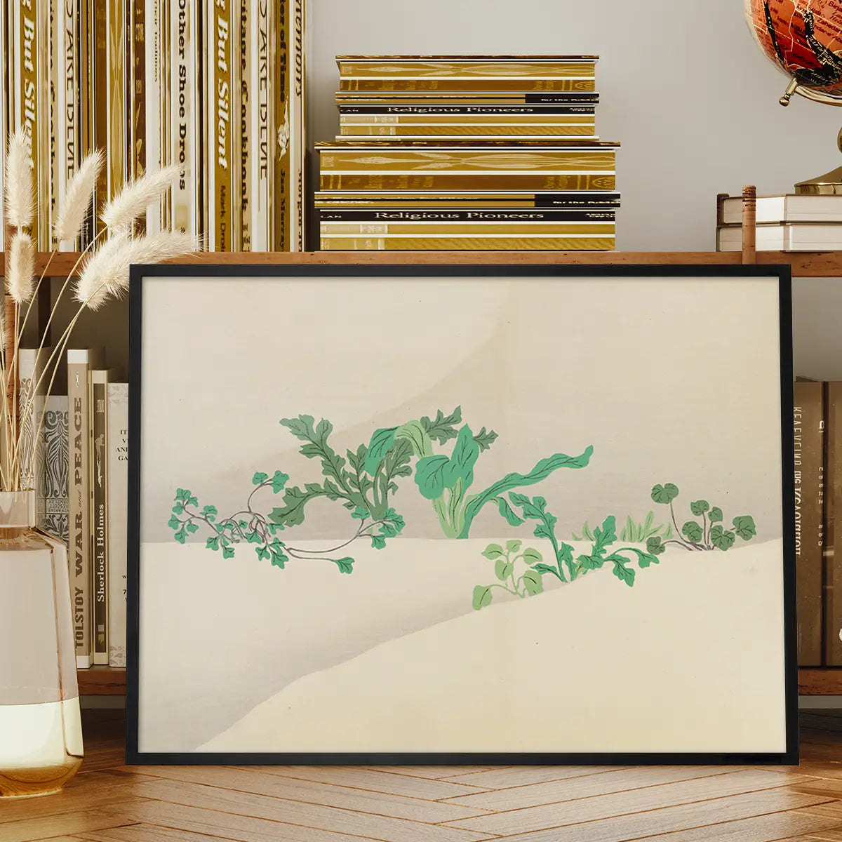Seven Herbs of Early Spring Art Print by Kamisaka Sekka