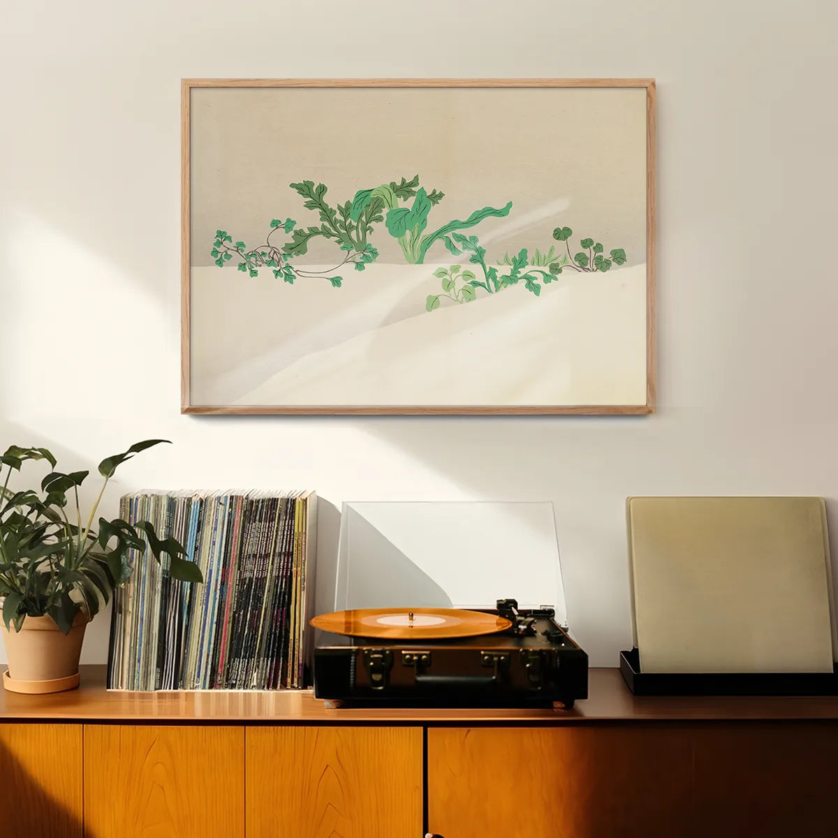 Seven Herbs of Early Spring Art Print by Kamisaka Sekka