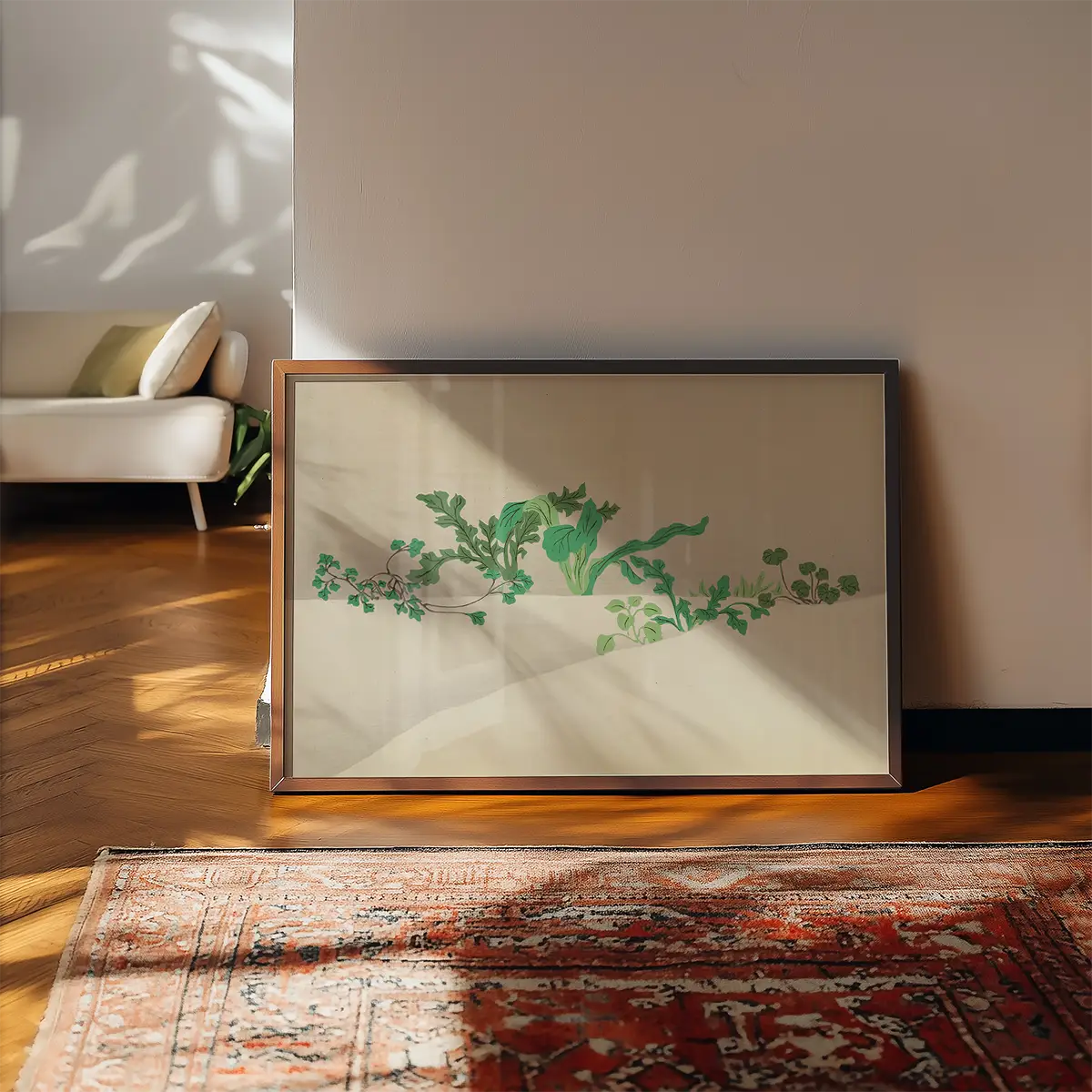 Seven Herbs of Early Spring Art Print by Kamisaka Sekka