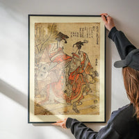Shōgastu kamuro manzai by Katsushika Hokusai