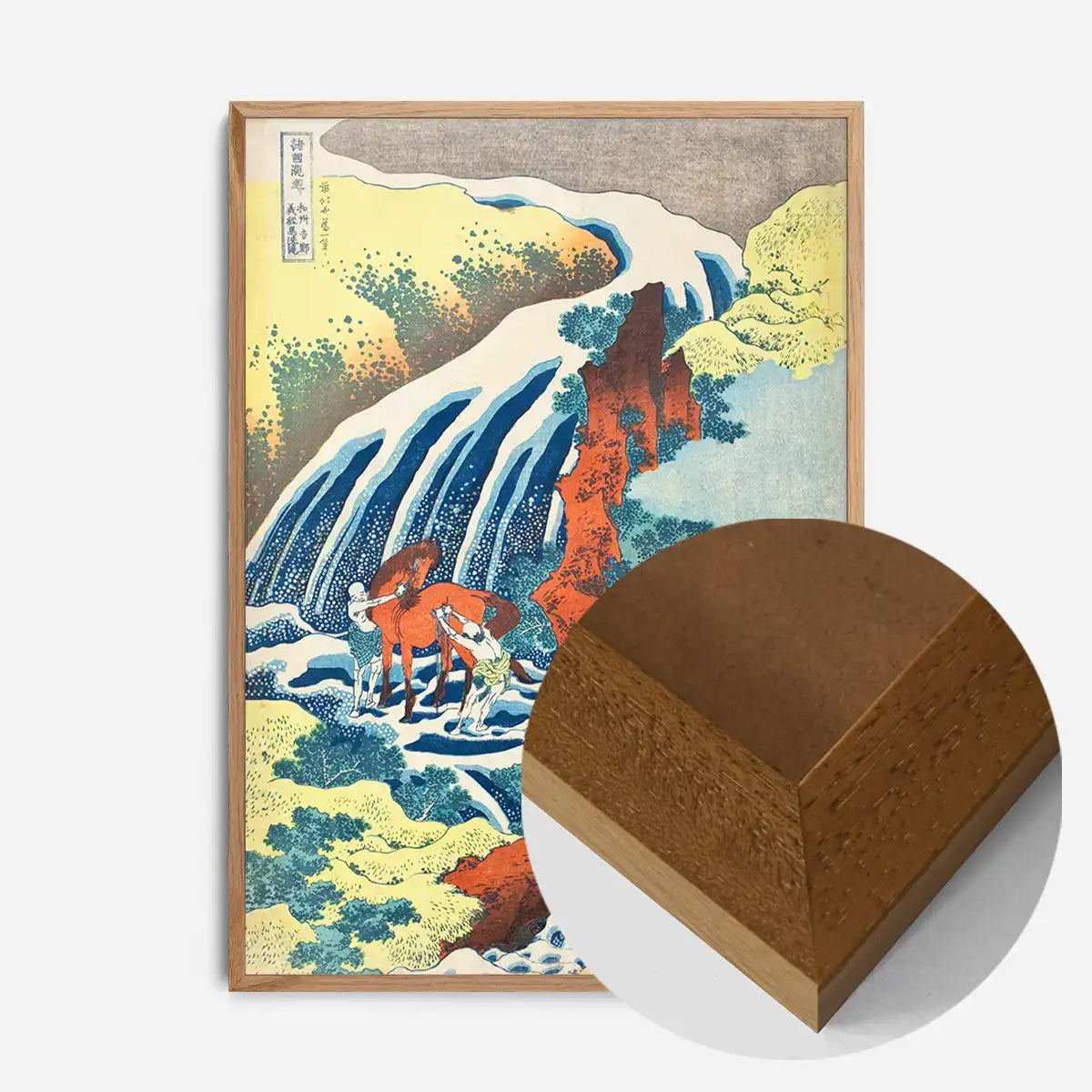 The Yoshitsune Horse-Washing Falls at Yoshino by Katsushika Hokusai