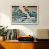 Poem by Kakinomoto no Hitomaro by Katsushika Hokusai