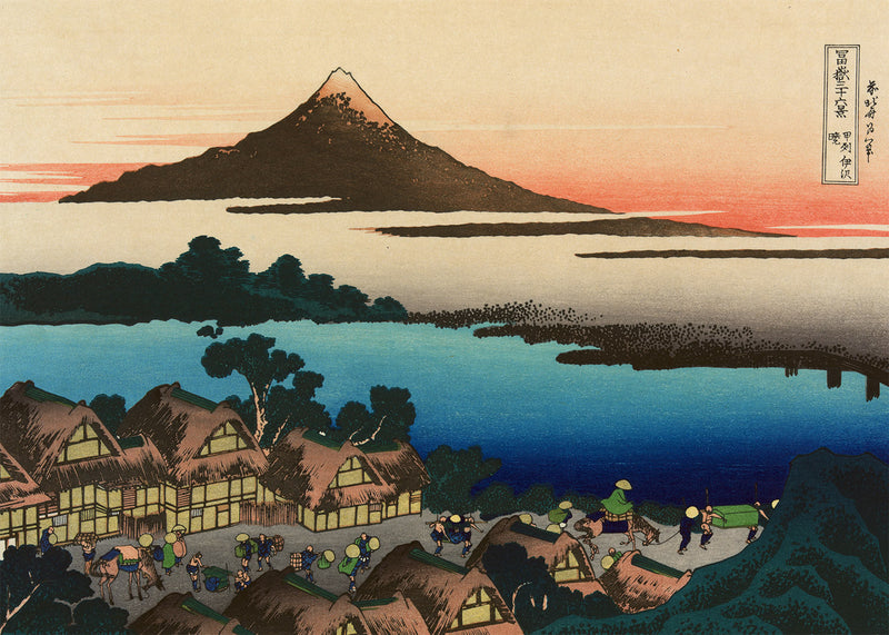 Dawn at Isawa in Kai Province by Katsushika Hokusai