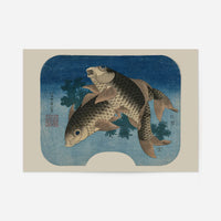 Carp Swimming by Water Weeds by Katsushika Hokusai