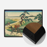 Sumidagawa sekiya no sato by Katsushika Hokusai
