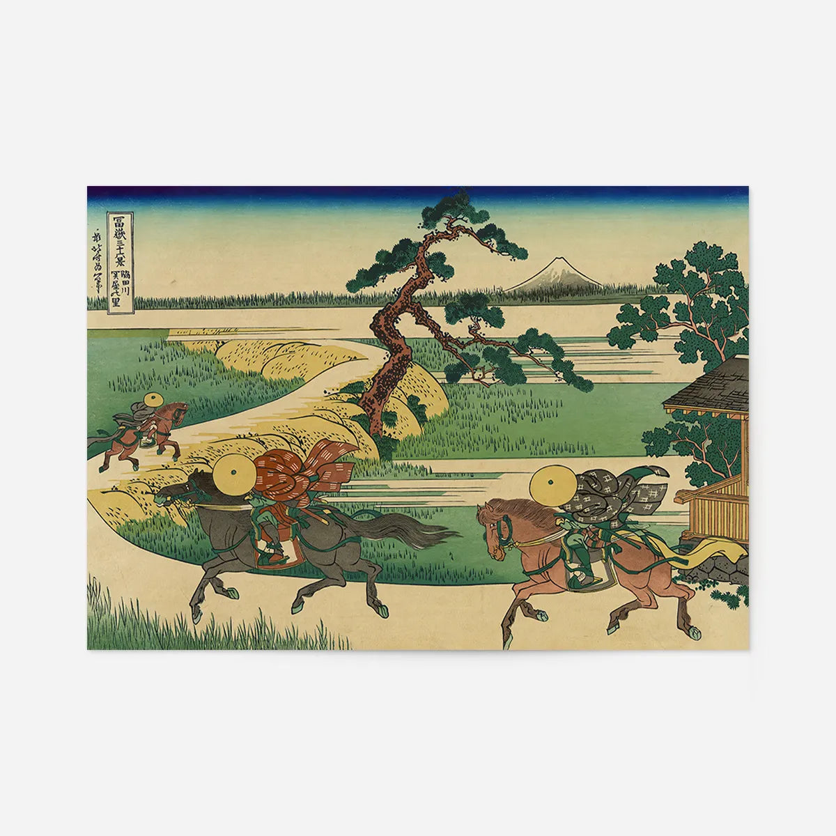 Sumidagawa sekiya no sato by Katsushika Hokusai
