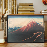 Rain Below the Mountain by Katsushika Hokusai