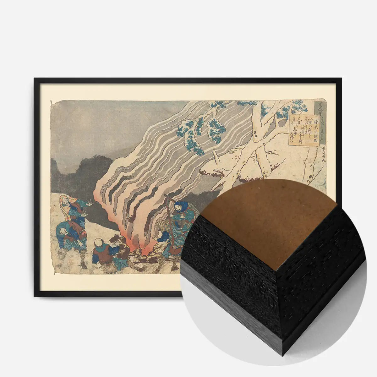 Hunters or Foresters Warming Themselves by Katsushika Hokusai