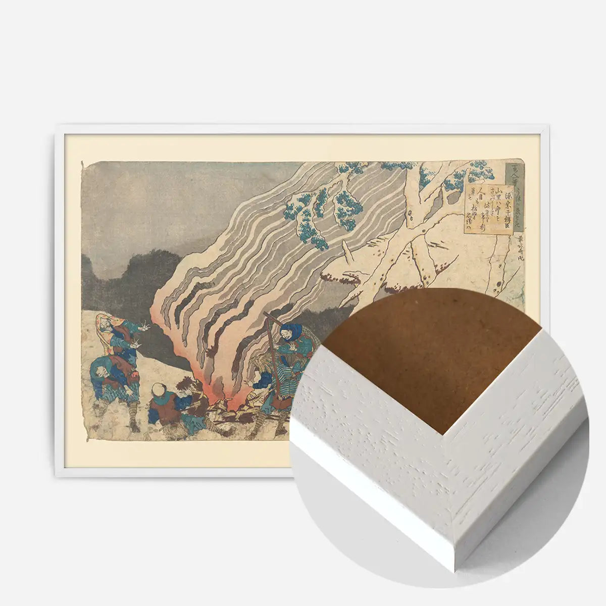 Hunters or Foresters Warming Themselves by Katsushika Hokusai