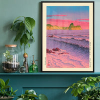 Morning Sea at Shiribeshi by Hasui Kawase