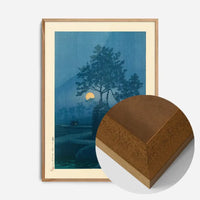 Full Moon at Gamo by Hasui Kawase