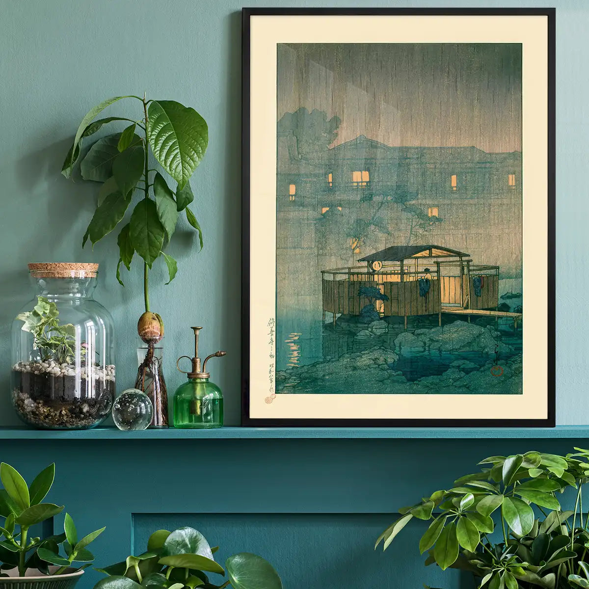 Shuzenji in the Rain By Hasui Kawase