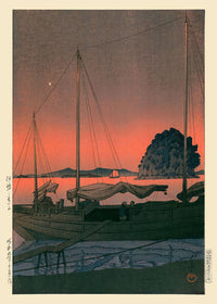 Harbour Sunset By Hasui Kawase