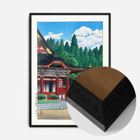 Red Temple by Hasui Kawase
