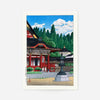 Red Temple by Hasui Kawase