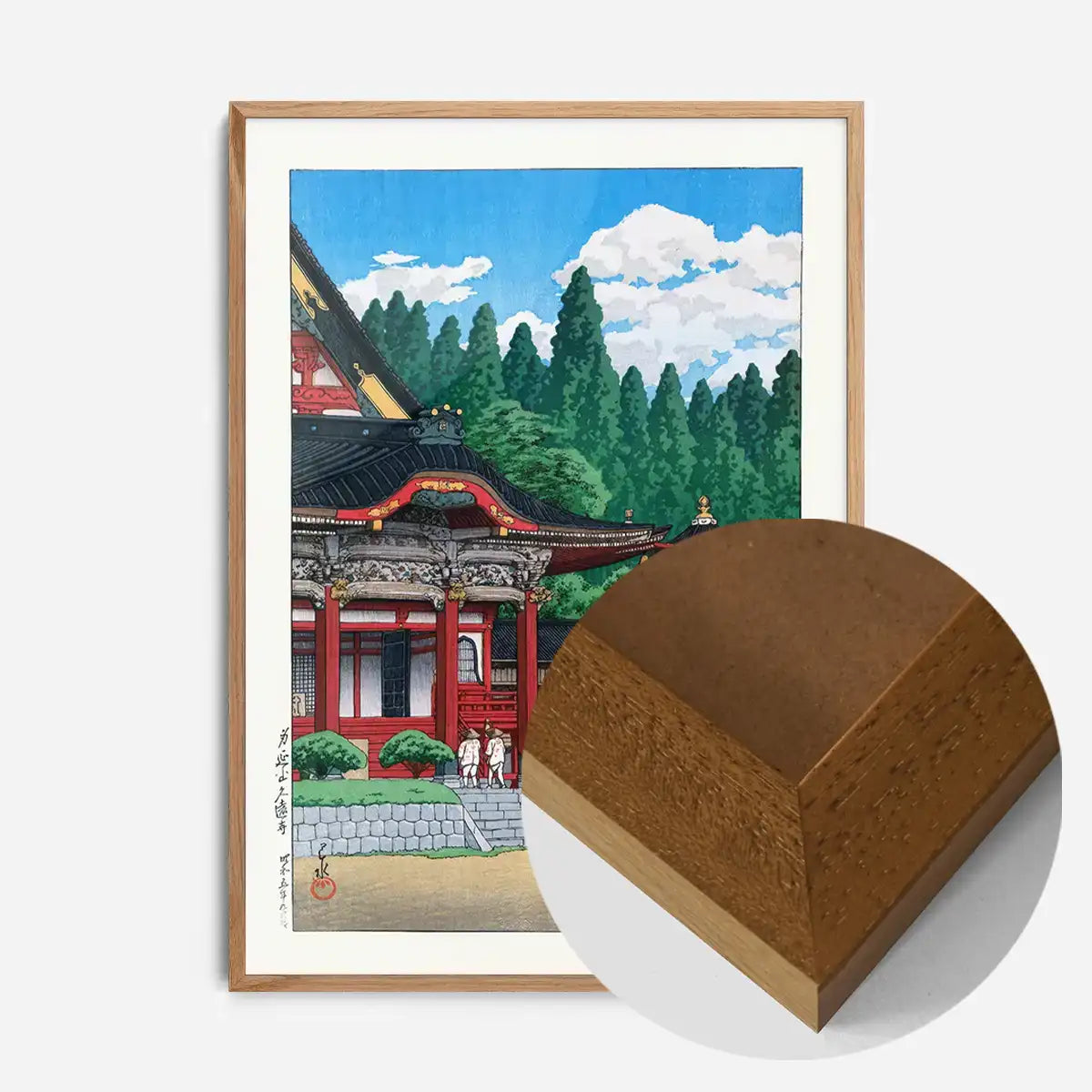 Red Temple by Hasui Kawase