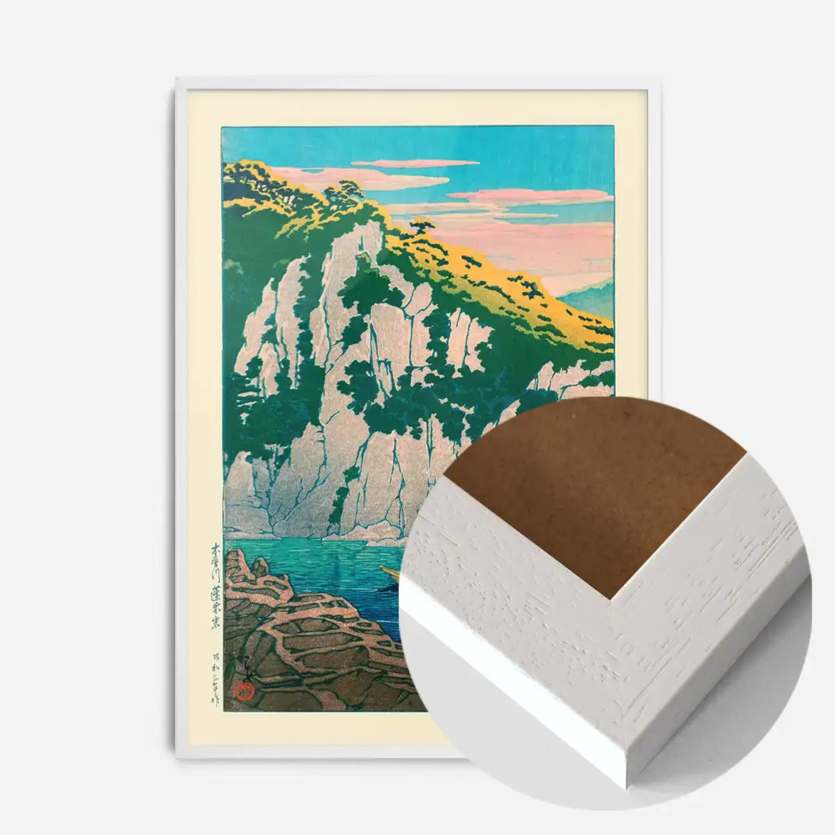 Rocks on the Kiso River by Hasui Kawase