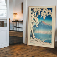 Clearing after Snowfall on Mt. Fuji Print by Hasui Kawase